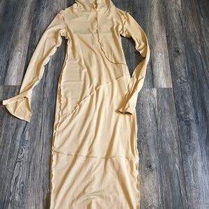 Hooded body hugging dress-